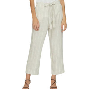 Sanctuary Linen Tie Front Pants Stripe Size 32